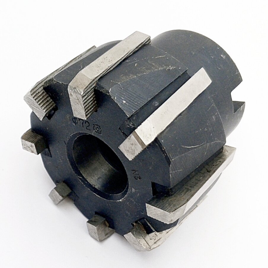 Развертка насадная со вставными ножами d72 №3 Р12 (L-64мм, l-36мм, d1-27мм, z-8, ф-15°)