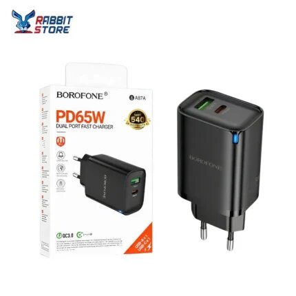 Зарядное устройство Borofone Heavenly BA87A, Type-C, 65 Вт, черное — фото 1