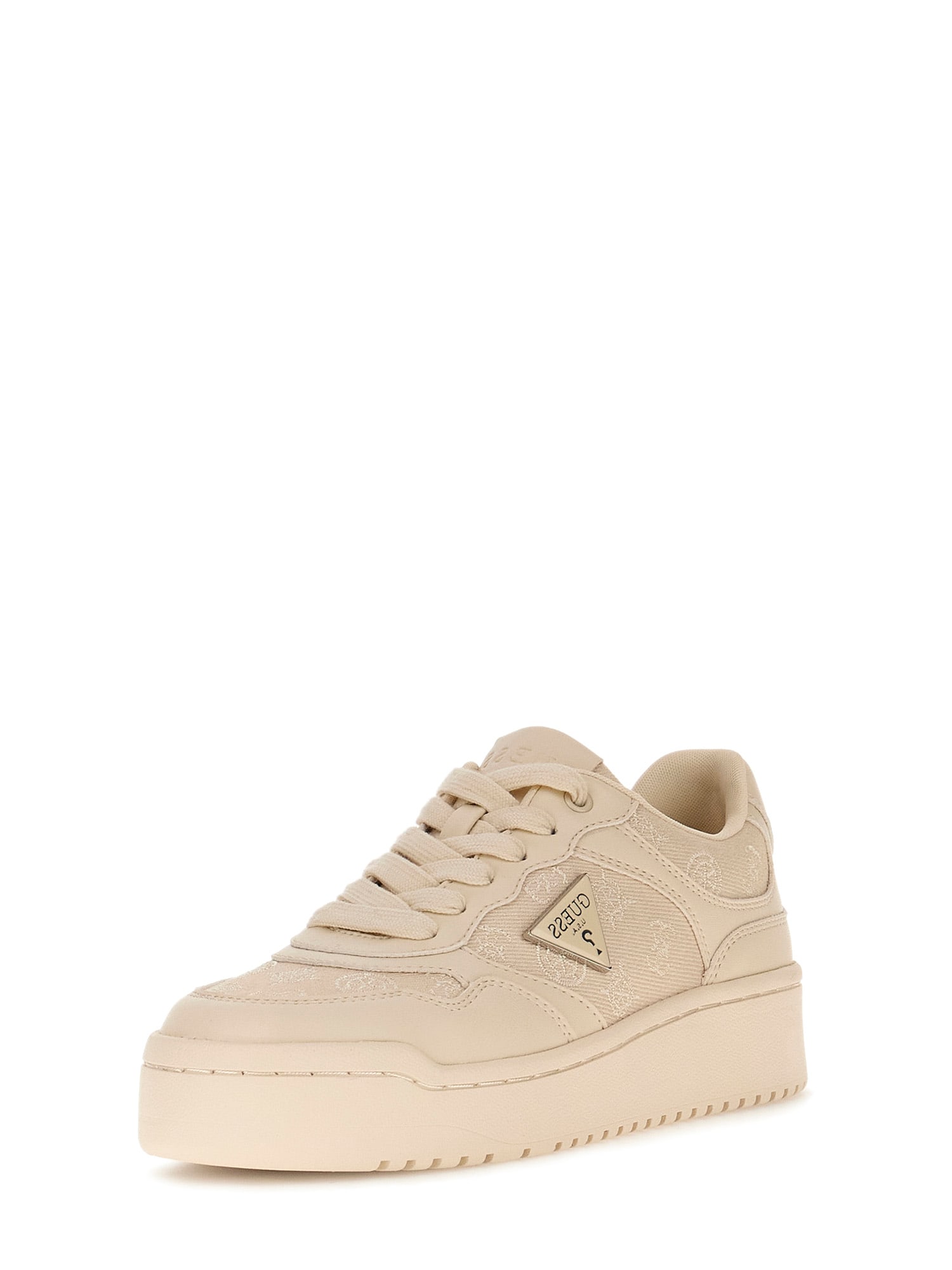 Кеды GUESS, размер 40, бежевый — фото 1