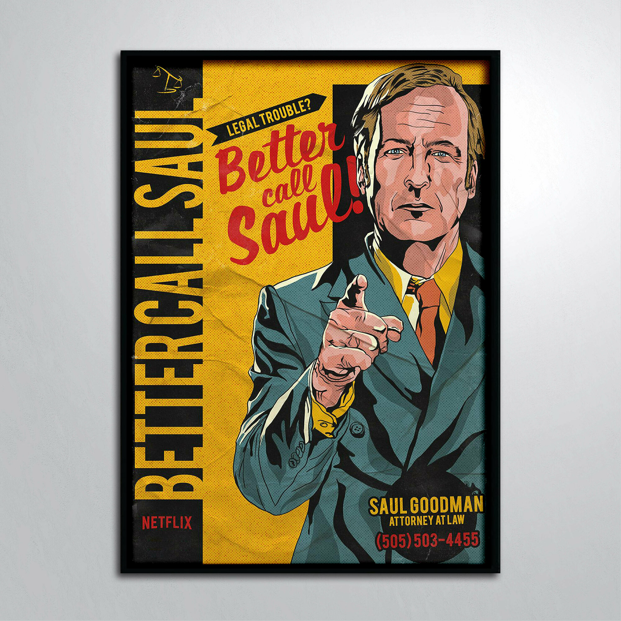 Постер в раме/Лучше звоните Солу Боб Оденкёрк Комикс Better Call Saul