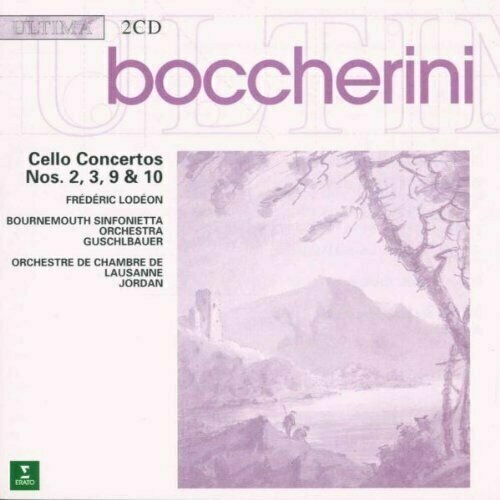 AUDIO CD BOCCHERINI Cello Concertos Nos. 2, 3, 9 & 10 Frederic Lodeon, Bournemouth Sinfonietta, Theodor Guschlbauer, Orchestre de Chambre de Lausanne / Armin Jordan