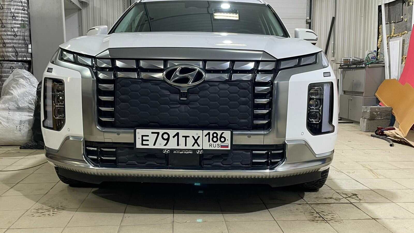 Утеплитель радиатора и бампера для Hyundai Palisade 2022 -н.в. I Хендай Палисад