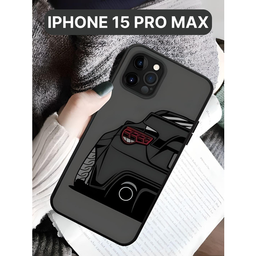 Защитный чехол на айфон 15 про макс силиконовый противоударный бампер для Apple, чехол на iphone 15 Pro Max, машина, Toyota, Subaru, черный