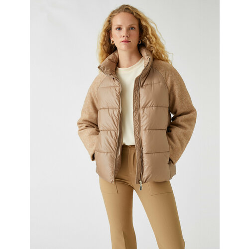 фото Куртка koton, размер 40, бежевый