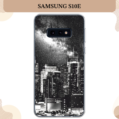 Силиконовый чехол Ночной Нью-Йорк на Samsung Galaxy S10E / Самсунг Галакси S10E силиконовый чехол на samsung galaxy s10e самсунг галакси s10e билет в нью йорк прозрачный