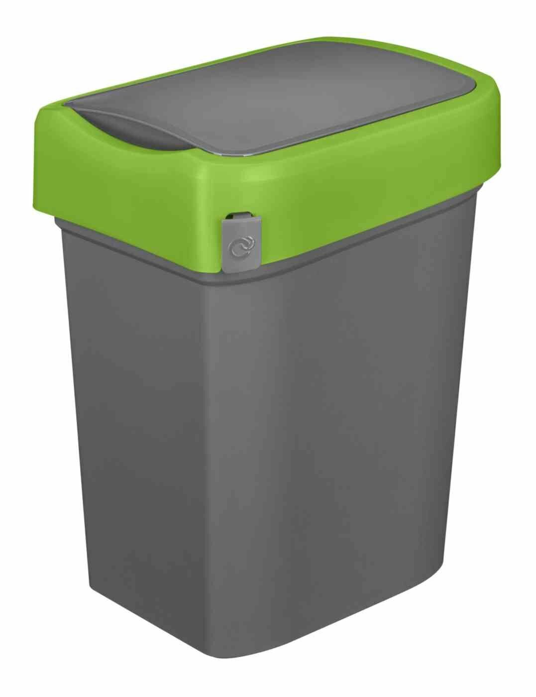 Контейнер для мусора Econova Smart bin цвет: зеленый 245×196×345 мм, 10 л