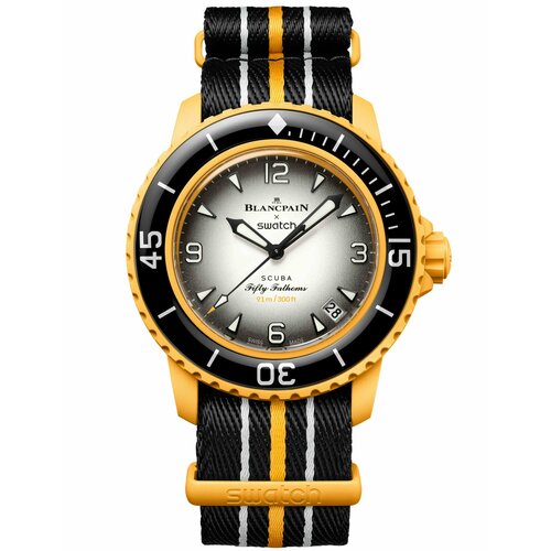 Наручные часы swatch SO35P100, желтый, черный