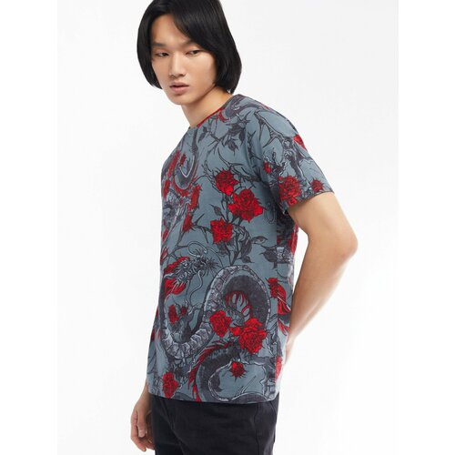 фото Футболка zolla, размер s, серый