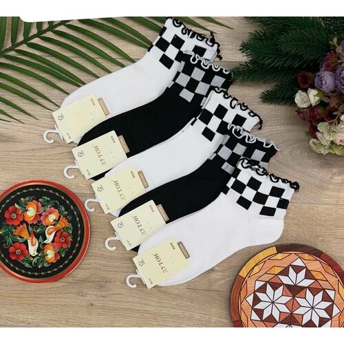 фото Носки , 10 пар, размер 36/41, белый, черный без бренда