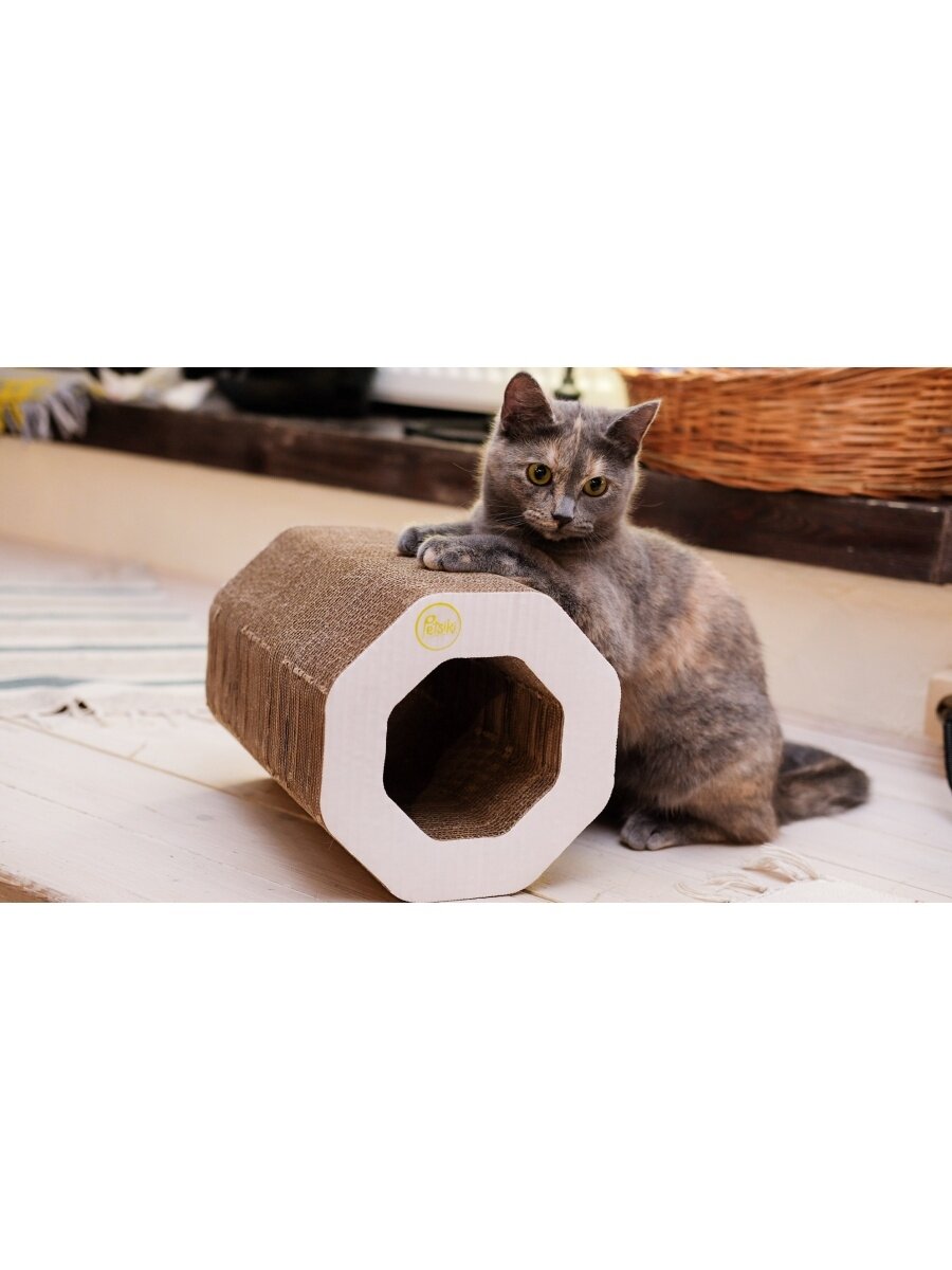 Когтеточка-домик Petsiki Okti S с кошачьей мятой - фотография № 3
