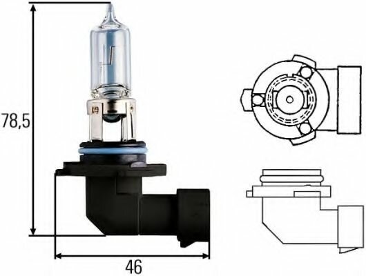 Лампа накаливания HB3 12V 60W P20d Hella 8GH 005 635-121