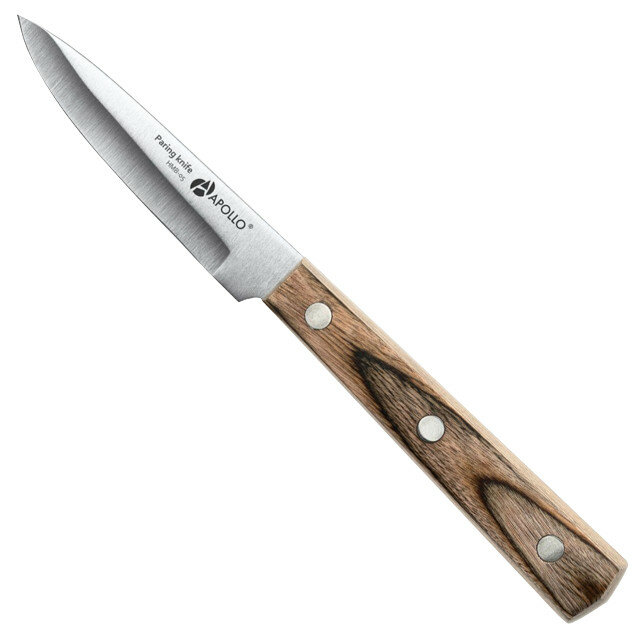 Нож apollo hombre 8см для овощей нерж. сталь, дерево