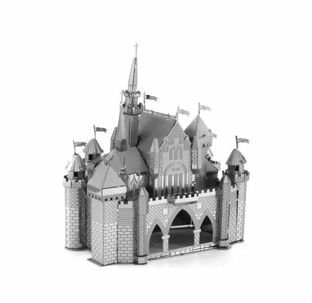 3D металлический пазл Средневековый замок