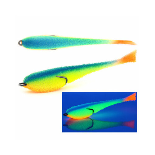 фото Классическая поролоновая рыбка с поджатым двойником 12 см, цв. 11, 3 шт/упак мормыш