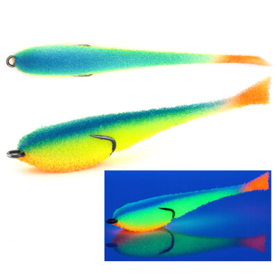 Классическая Поролоновая рыбка с поджатым двойником 12 см, цв. 11, 3 шт/упак