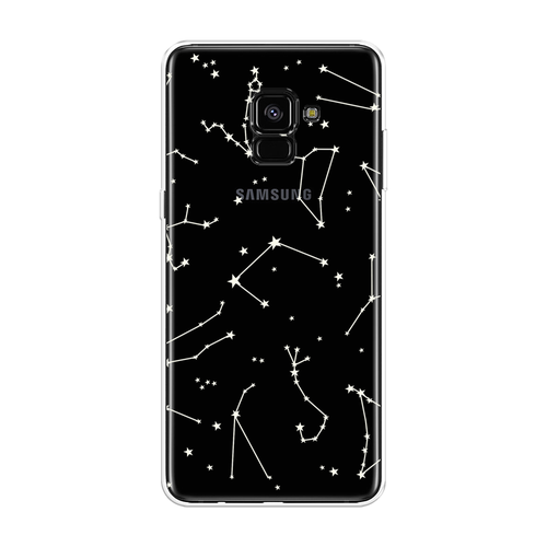 Силиконовый чехол на Samsung Galaxy A8 Plus 2018 / Самсунг Галакси A8 Плюс Созвездия, прозрачный силиконовый чехол на samsung galaxy a8 plus 2018 самсунг галакси a8 плюс белая кошка с цветами