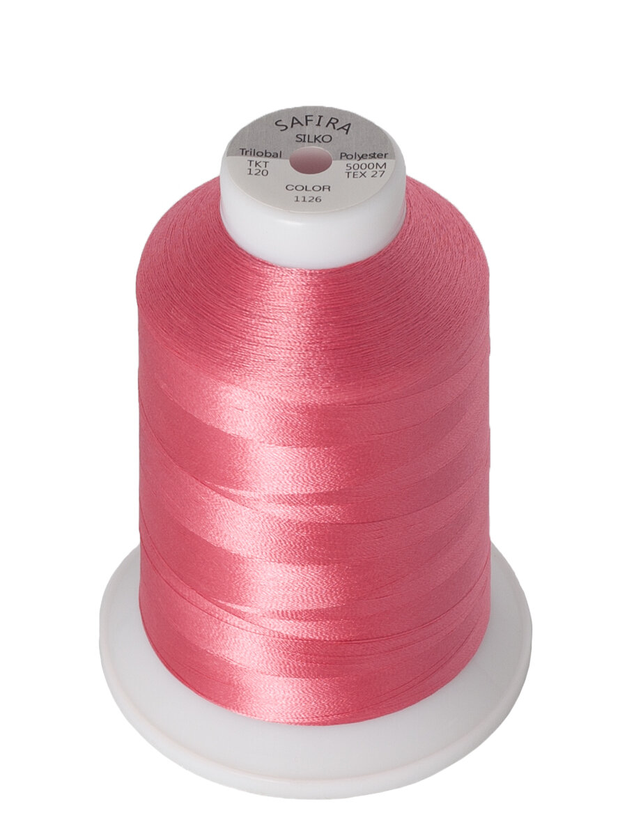 Нитки швейные для вышивания SAFIRA 120D/2, 5000м — фото 1