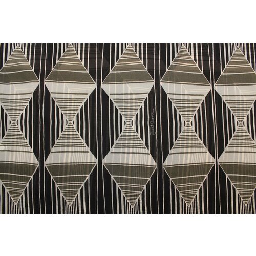 Ткань Шёлк-стрейч Just Cavalli оливково-чёрный ромбовый узор, ш130см, 0,5 м