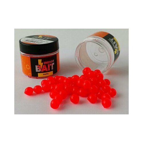 фото Искусств. насадка "energy bait" икра (l) д.9мм, цв. ярко-красный, ароматизир. - 48шт. 3k вaits