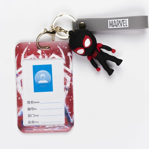 Держатель для бейджа, пропуска, карты + Брелок Человек-паук, Марвел, Spider man