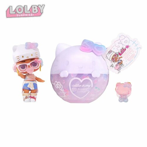 Кукла LOL Surprise Loves Hello Kitty Tots - Crystal Cutie - with 7 Surprises, Hello Kitty lol surprise нанана подростки 7 барашек lila lamb