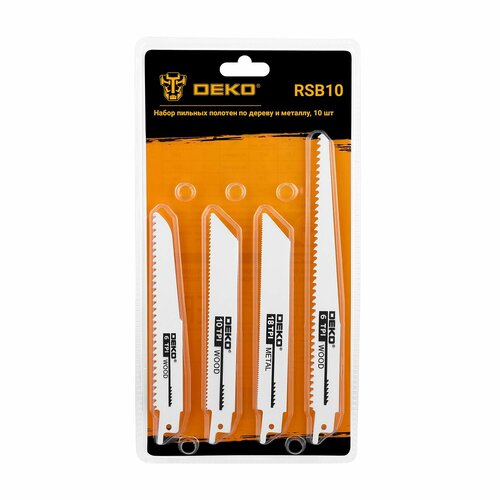 Набор пилок для лобзика по дереву DEKO JSB10 10 шт 1160₽