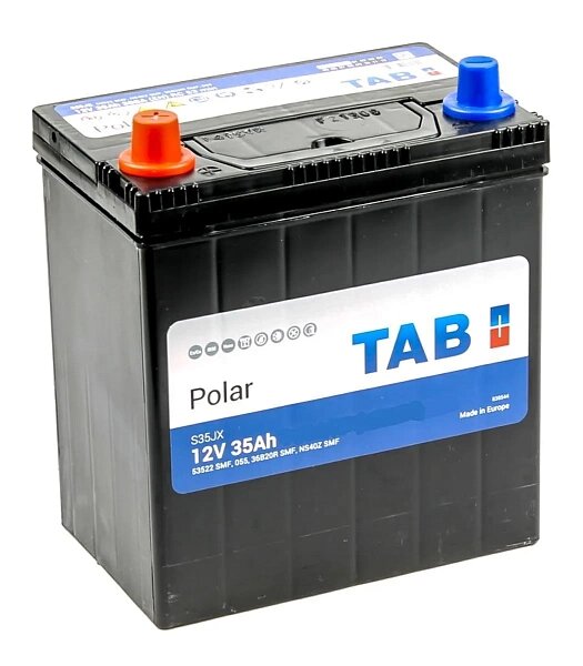 Аккумулятор автомобильный TAB Polar 6СТ-35.1 53522 35Ah 270A ПП (197х127х227) B19R 197x127x227