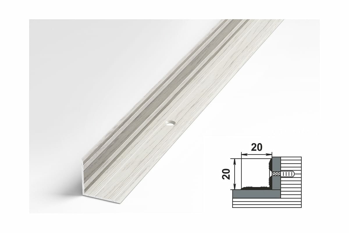 фото Профиль угловой ПУ 05-1.900.105, дуб арктик