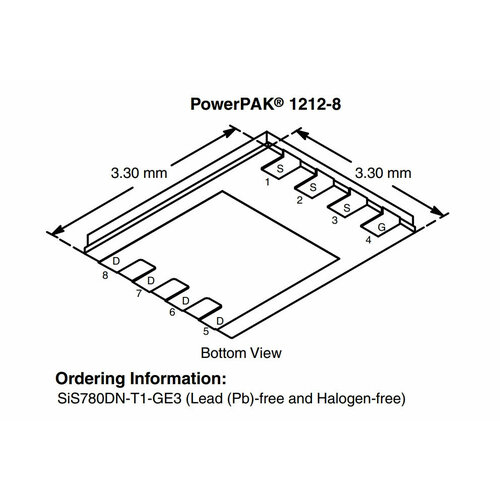 микросхема ao4430 n channel mosfet 30v 18a so 8 Микросхема SIS780DN N-Channel MOSFET 30V 18A 1212-8