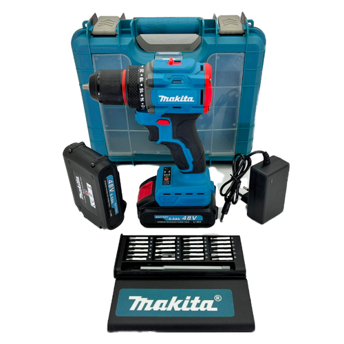 Шуруповерт-дрель аккумуляторный профессиональный 48V 2 АКБ 6Ah в кейсе 7490₽