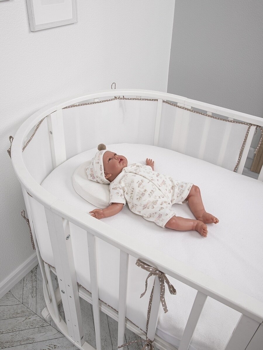 Бортики детскую кроватку новорожденных плоские сетка 180х30