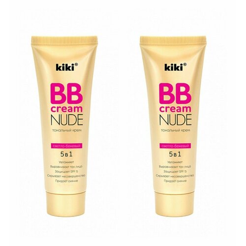 Kiki Тональный крем BB Nude 5в1 тон 01 Светло-бежевый SPF 15 40 мл 2 штуки 1115₽