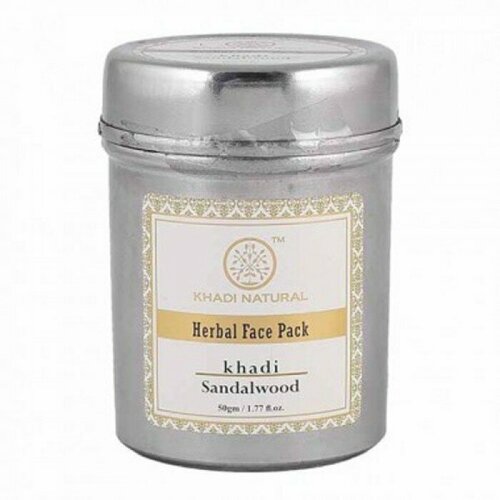 Herbal Face Pack Khadi SANDALWOOD, Khadi Natural (Травяная маска для лица сандаловое дерево, Кхади Нэчрл), 50 г. khadi natural очищающий убтан для лица sandalwood 50 г 50 мл