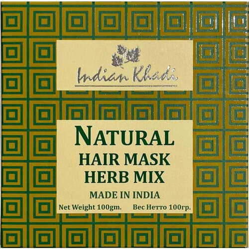 Natural Hair Mask HERB MIX Indian Khadi Натуральная травяная Восстанавливающая маска для волос Индиан Кхади 100 г 642₽