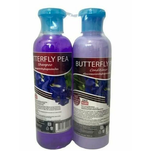 BUTTERFLY PEA Combo SHAMPOOCONDITIONER Coco Blues анчань Клитория Тройчатая Набор шампунь и кондиционер с экстрактом цветка Анчань Коко Блю 360 мл 360 мл 752₽