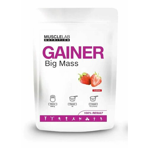 bombbar mass gainer 1000г банановый милкшейк Гейнер MuscleLab Big Mass Gainer, 1000г, Пломбир