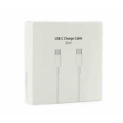 Кабель USB Type-C - USB Type-C 2 метра, белый кабель usb type c earldom ec 159c 2 0м 3 0a цвет белый