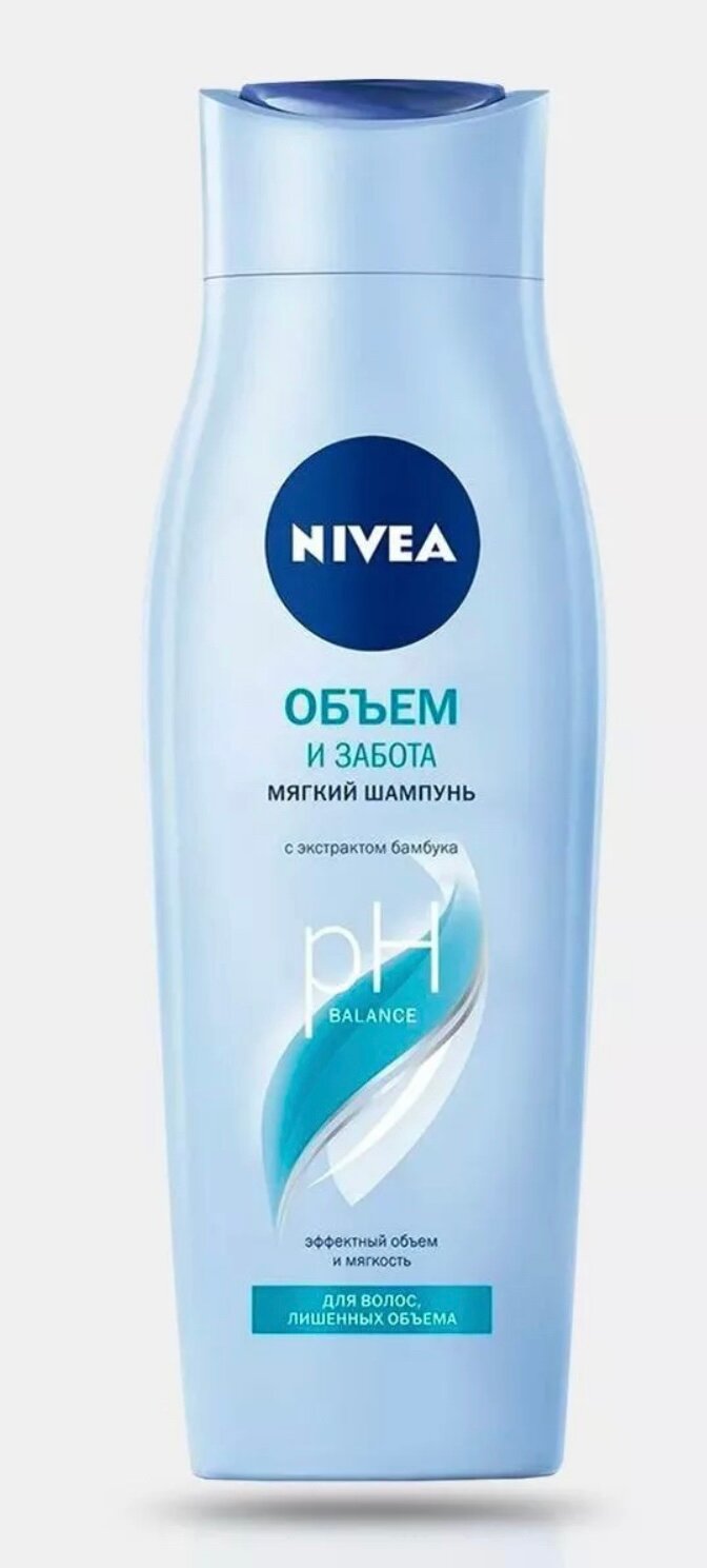 Мягкий шампунь Nivea Объем и забота, лишенных объема, 400 мл