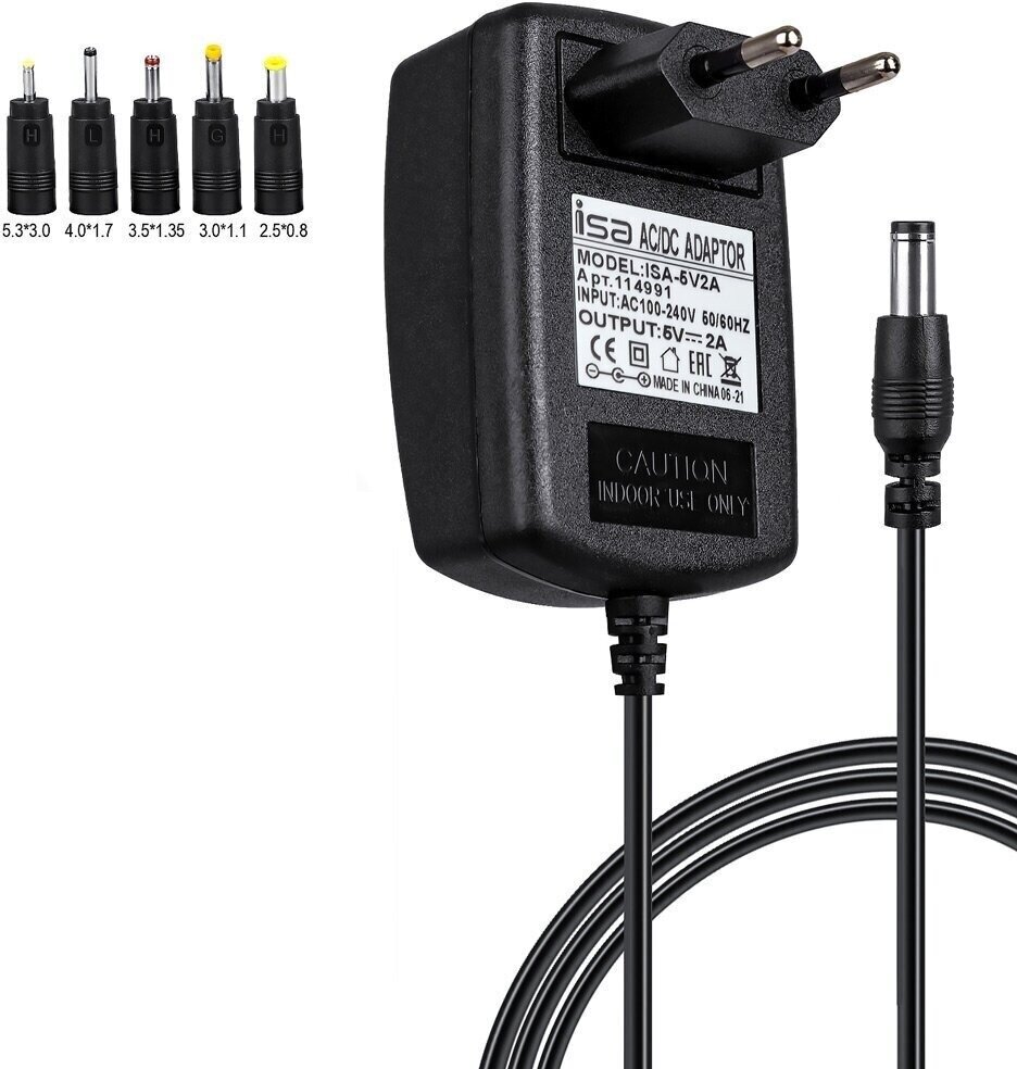 Универсальный блок питания 12V 2A с адаптерами, 5 сменных разъемов, AC/DC Universal Power Adapor