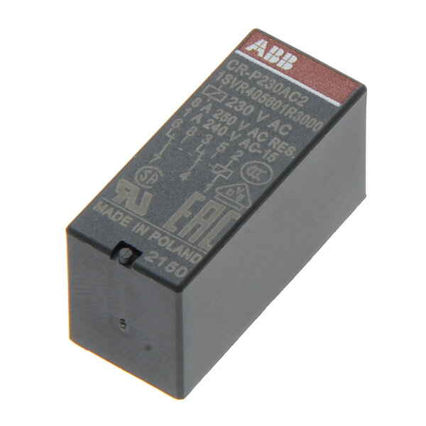 Реле CR-P230AC2 промежуточное 230В 8А 2 пере клавишный контакта 1SVR405601R3000 (АВВ)