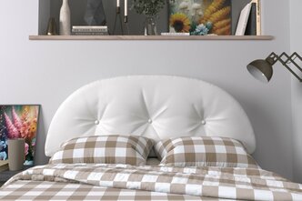 Набивное изголовье-подушка для кровати Mr. Mattress Soft H 120x60 White