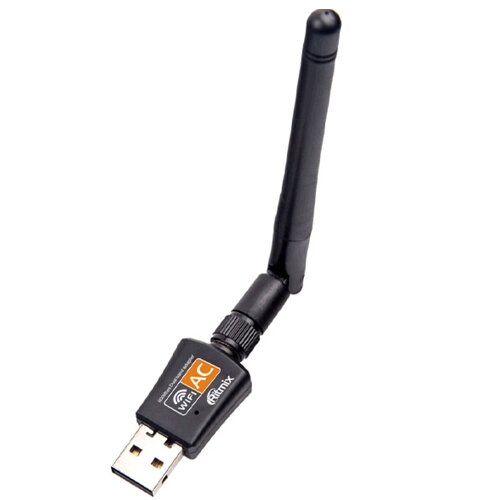 Адаптер WiFi - USB Ritmix RWA-250 2.4ГГц, IEEE802.11b-g-n-ac, скорость до 433Мбит-с. Внешняя антенна