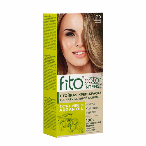 Стойкая крем-краска для волос Fito color intense тон 70 светлый русый 115 мл комплект из 10 шт 2200₽