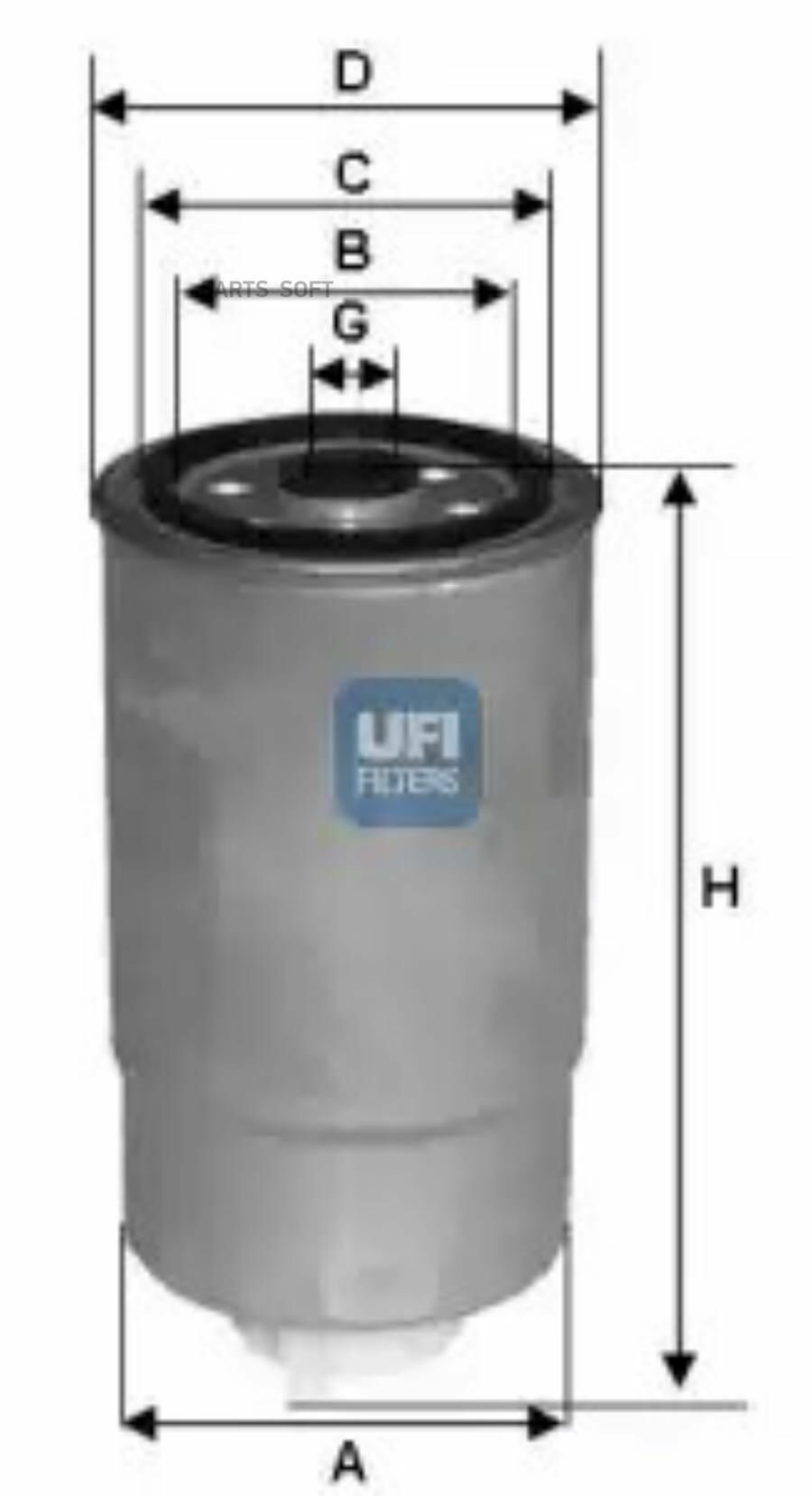 UFI 24.351.00 Фильтр топливный