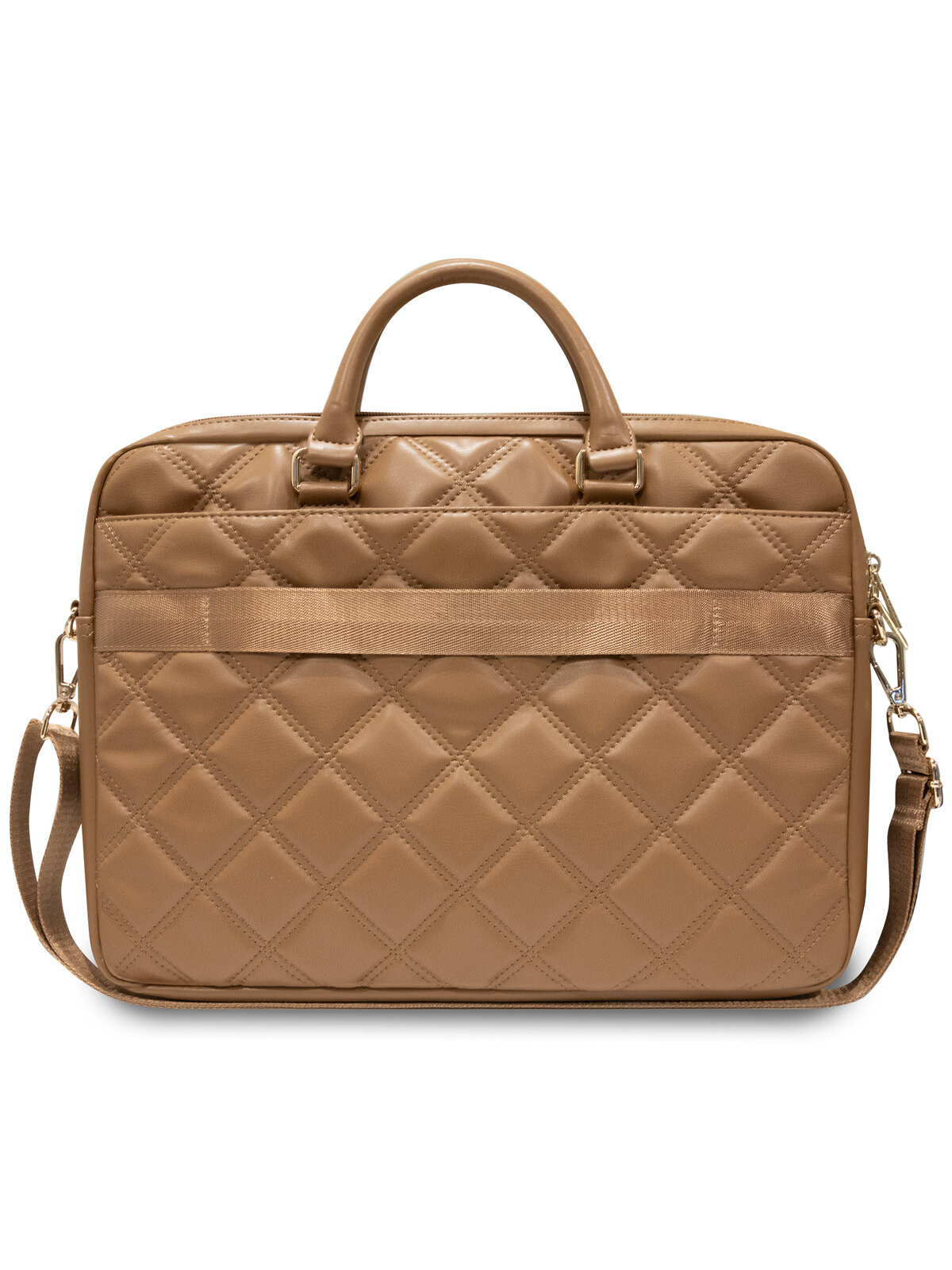 Guess для ноутбуков 15"/16" сумка Quilted Bag 4G metal logo with Zipper Brown