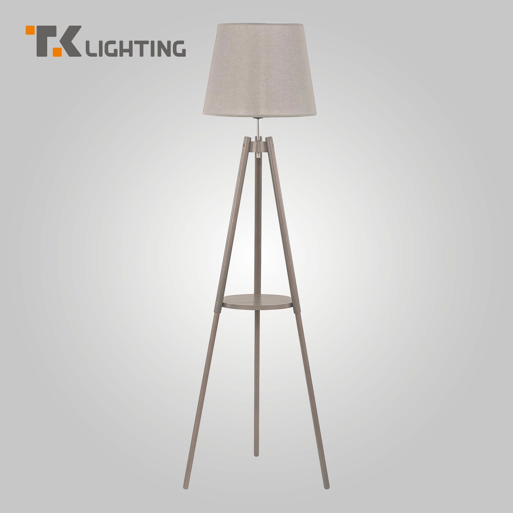 Торшер / Напольный светильник на треноге серый TK Lighting 1091 lozano 1, цвет серый