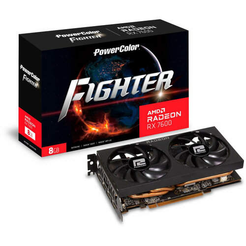 Видеокарта PowerColor PCI-E 40 RX 7600 8G-F AMD Radeon RX 7600 8Gb 128bit GDDR6 255018000 HDMIx1 DPx3 HDCP Ret 3807400₽