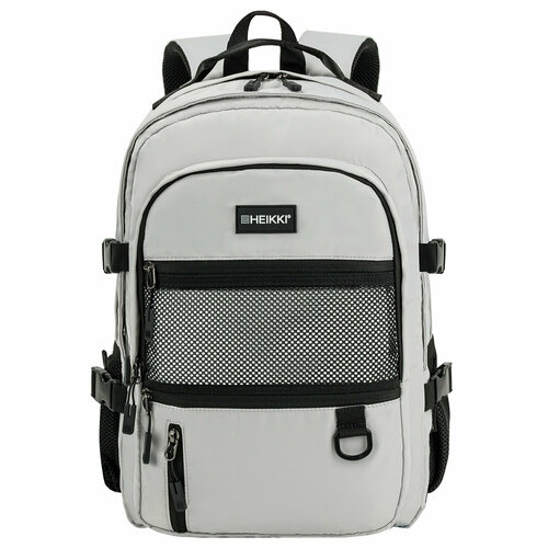 Рюкзак HEIKKI TRILL хейки универсальный 3 отделения серый с черными вставками 43х31х14 см 272586 3722₽