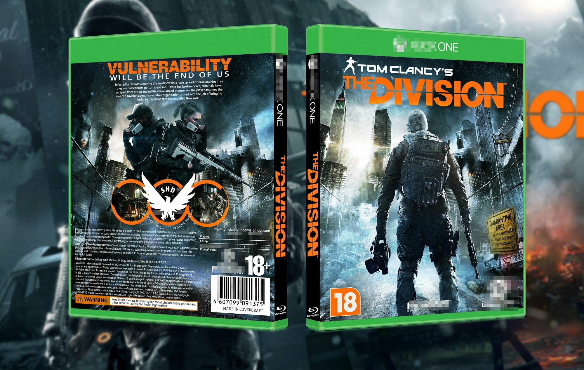 Tom Clancy's The Division / Эксклюзивная Обложка для Кейса XBOX ONE