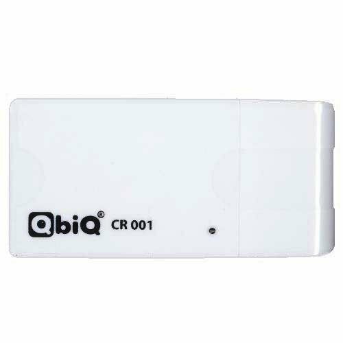 Картридер QbiQ CR001 usb 2.0 TF-microSD, SD-MMC, MS, M2 - белый